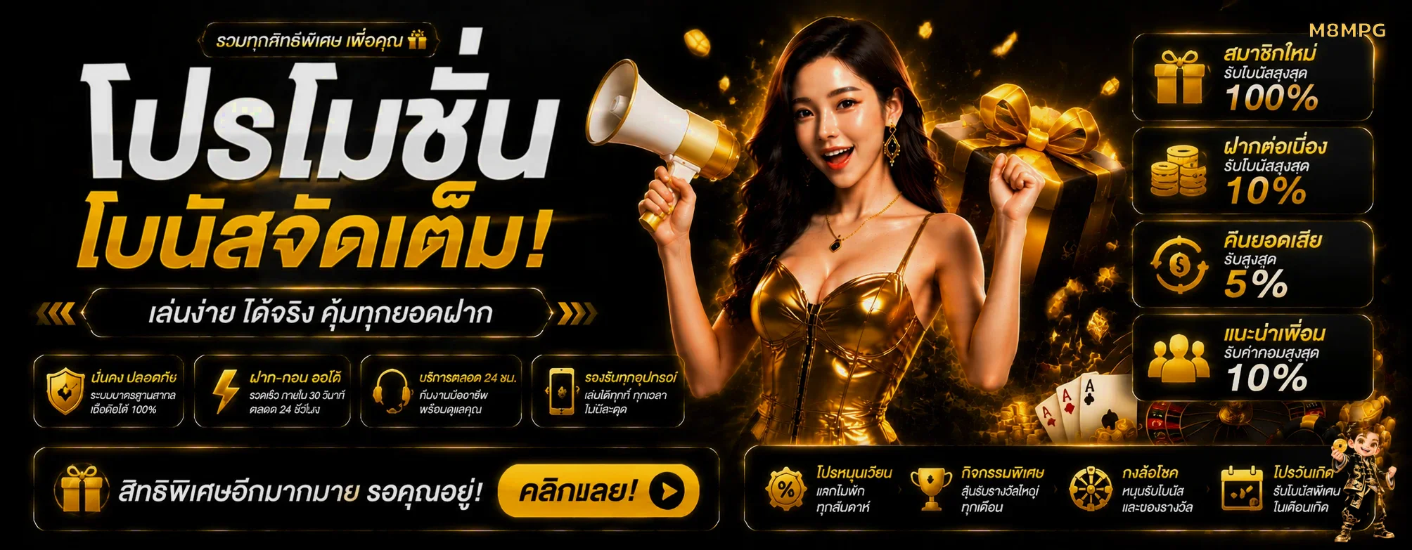โปรโมชั่น M8MPG พร้อมข้อมูลที่เกี่ยวข้อง